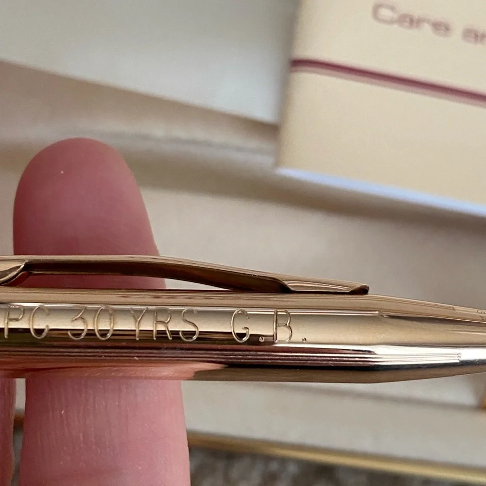 Cross Pen 1/20 14 karat gold filled engraved Style 1502
